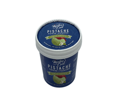 Pistache Becher mit Erdbeersauce18x135ml